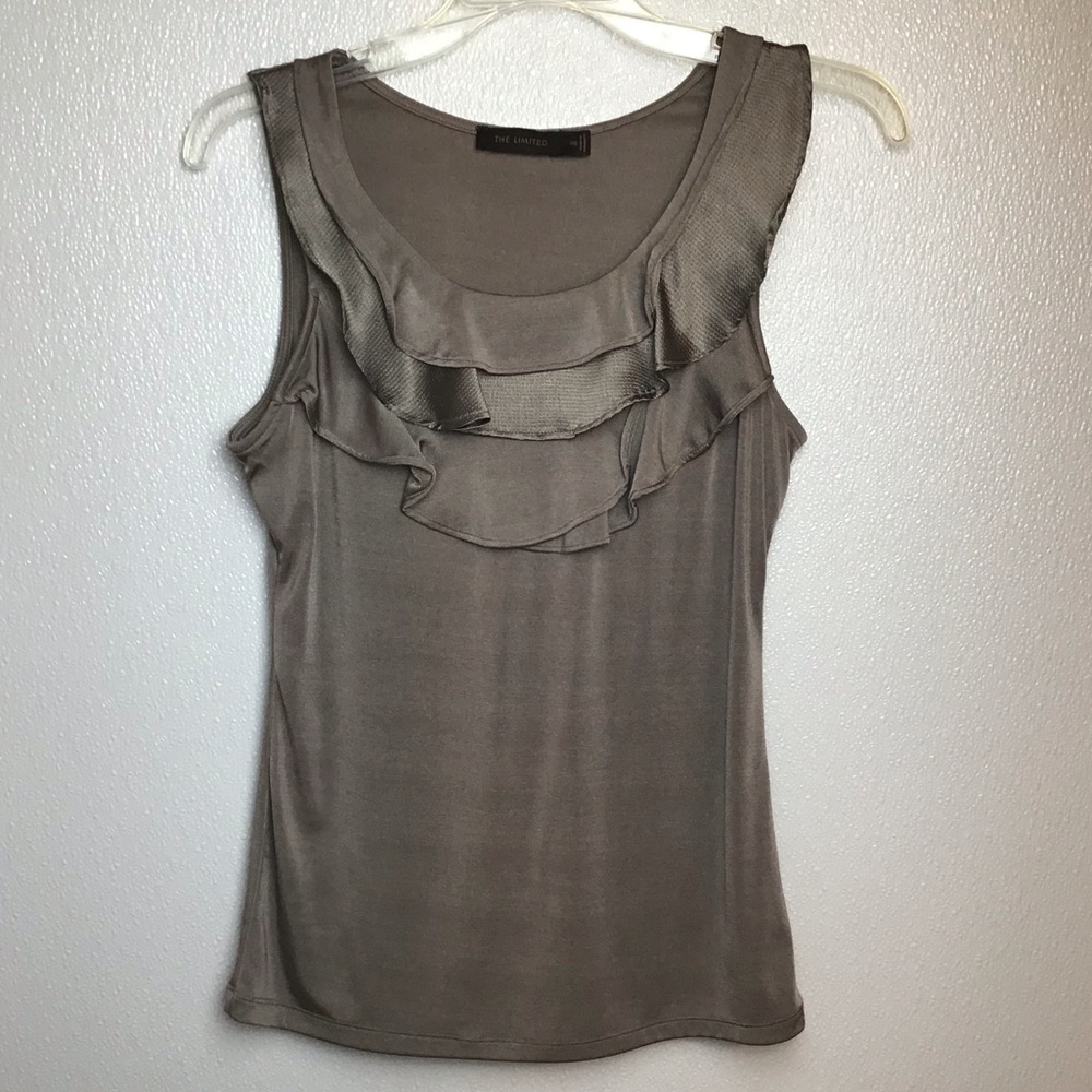 EUC The Limited Iridescent Ruffle Tank Siz…